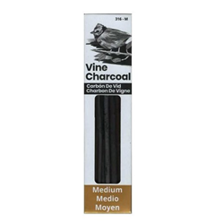 Pacific Arc Vine Charcoal- Box of 12 Medium Sticks