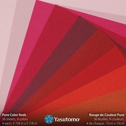 Pure Color Reds Origami Paper- 36 Sheets, 15cm