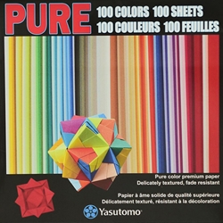Pure Color Origami- Assorted Pack of 100 Colors 7.5cm (3x3 inches)