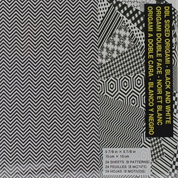 Origami Paper- Black & White Geometric Double Sided Sheets 5-7/8" Square