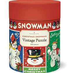 Cavallini Puzzles- Christmas Snowman (500 Pieces)