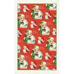 Cavallini Tea Towel - Telephone Santa