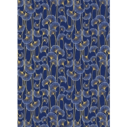 "Luxurious Blue Ginko" Paper 20x27" Sheet