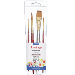 Princeton Heritage Professional 4pc Watercolor Brush Set