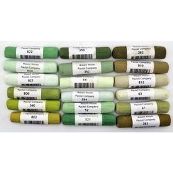 Mt. Vision Handmade Soft Pastels - Warm Landscape Green 18 pc. Set