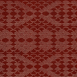 "Lacquered" Yuzen Seikaiha (Brown) 18"x24" Sheet