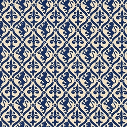 *NEW!* Carta Varese Florentine Paper- Lion Crest in Blue 19x27 Inch Sheet