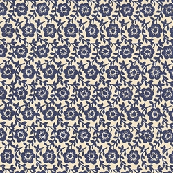 *NEW!* Carta Varese Florentine Paper- Vine Flower Blue 19x27 Inch Sheet