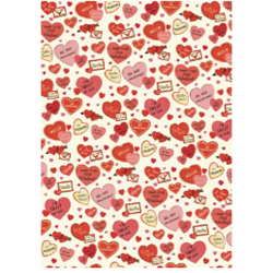 **NEW!** Cavallini Decorative Paper - Valentine Hearts 20"x28" Sheet