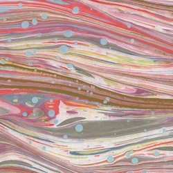 Tassotti Paper- Printed Marble Pink-Red Marbled 19.5"x27.5" Sheet