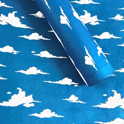 Clouds Printed on Blue Lokta 20x30" Sheet