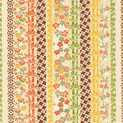 "NEW!" Chiyogami- Striped Patterns in Yellow & Orange 18" x 24" Sheet