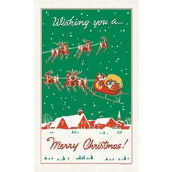 Cavallini Tea Towel - Reindeer