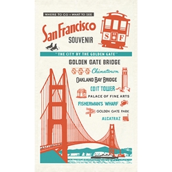 Cavallini Tea Towel - San Francisco