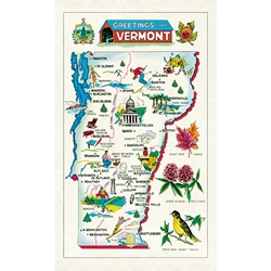 Cavallini Tea Towel - Vermont