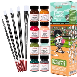 Angelus Acrylic Leather Paint Set - 13pc. Vintage Baseball
