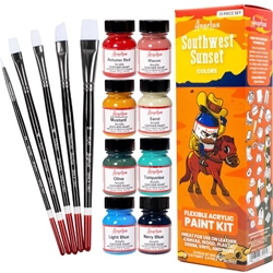 Angelus Acrylic Leather Paint Set - 13pc. Southwest Sunset