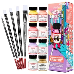 Angelus Acrylic Leather Paint Set - 13pc. Pastel Daydream