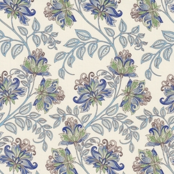 **NEW!** Rossi Decorated Papers from Italy - Blue and Green Floral 28"x40" Sheet