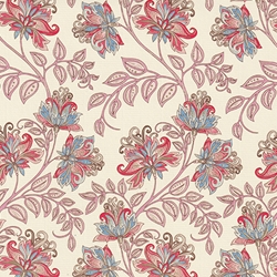 **NEW!** Rossi Decorated Papers from Italy - Red and Blue Floral 28"x40" Sheet