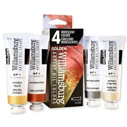 Williamsburg Handmade Oil Paint Set - 4pc. Iridescent Metallic Colors