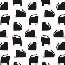 "Kelp Ink Black Cats" Paper 20x27" Sheet
