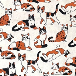 **NEW!** Calico Cat Printed Lokta Paper- 20x30" Sheet