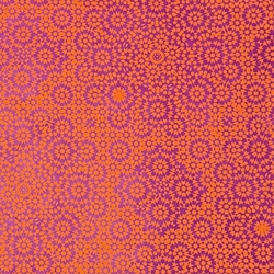 ***NEW!*** Mandala in Bright Orange on Magenta lokta 20x30" Sheet