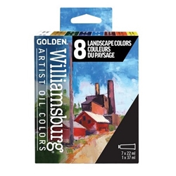 Williamsburg Handmade Oil Paint Set - 8pc Landscape Colors