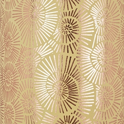 Spirals in Copper Metallic on Ochre by Midori Inc. 21x29" Sheet