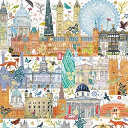 "London Landmarks" poster paper- 19.5x27" Sheet