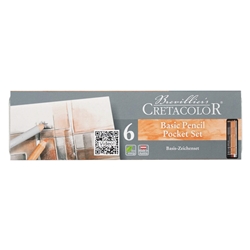 Cretacolor Basic Drawing Set - Pocket Set with Tin