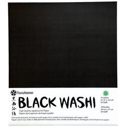 Black Washi 9 1/2″ x 10 3/4″ – 10 Sheets