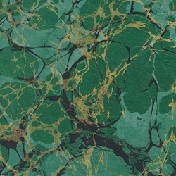 Nepalese Marbled Paper- Marbled Green Lokta 20x30" Sheet