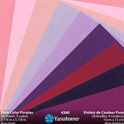 Pure Color Purples Origami Paper- 36 Sheets, 15cm