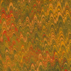 **NEW!** Nepalese Marbled Paper- Orange Fine Combed 20 x 30"