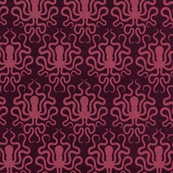 ***NEW!*** Bright Pink Octopus Printed Lokta Paper- 19.5" x 29.5" Sheet