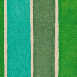 Batik Lokta Paper from Nepal- Stripes in Greens 20x30" Sheet