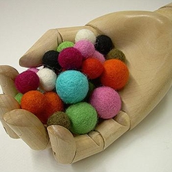 Felted Wool Beads