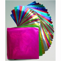 Color Foil Origami- 18 Sheets, 9-3/4 Inch Square