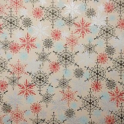 Holiday Paper & Wrap - Snowflakes on Brown Kraft Paper
