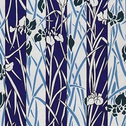 White & Deep Indigo Iris Stripes - 18"x24" Sheet