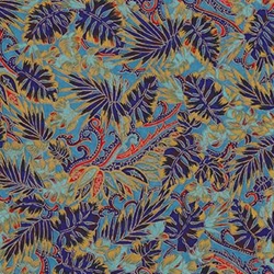 Indigo & Cobalt Rainforest Leaves - 18"x24" Sheet