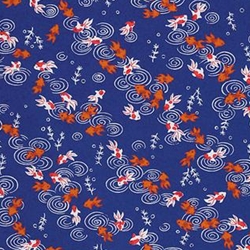 Orange & White Koi in an Indigo Pond - 19"x26" Sheet