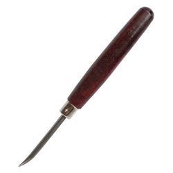 Curved Slim Etching Burnisher with Wood Handle