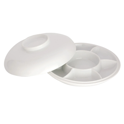 7 Well Porcelain Palette with Porcelain Cover