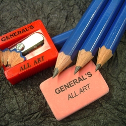 General Pencils - Drawing Set with 4 Graphite Pencils, Eraser, & Sharpener