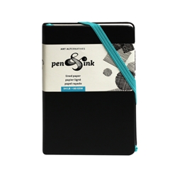 Pen & Ink Lined Journal and Sketch Book - 3-1/2x5-1/2 Inch