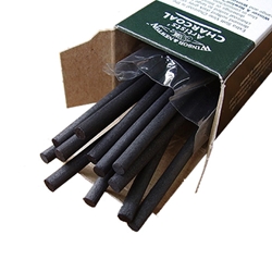 Jack Richeson Extra Soft Thin Vine Charcoal Stick, Black