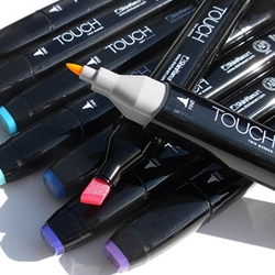 TOUCH Twin & Brush Alcohol Markers available in 204 colors ShinHan TOUCH  Twin Tip Marker B67 Pastel Blue ShinHan TOUCH Twin Tip Brush Marker B67  Pastel, By City Stationery Group SAL